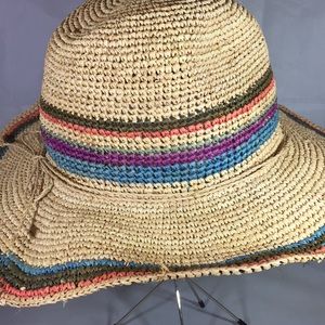 Athleta Power if She straw wire rimmed hat